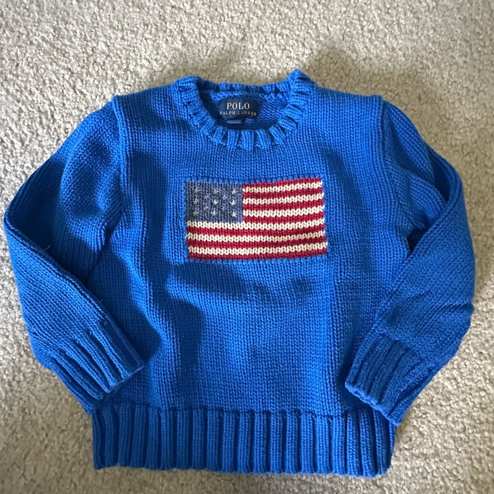 Ralph Lauren polo kids American flag sweater
